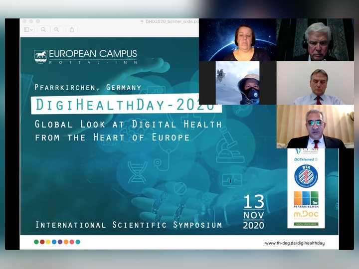 Prof. Georgi Chaltikyan and invited speakers in the virtual conference