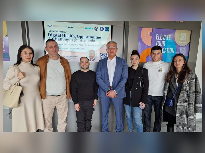 Prof. Georgi Chaltikyan during group portrait at Digital Health Workshop in Armenia