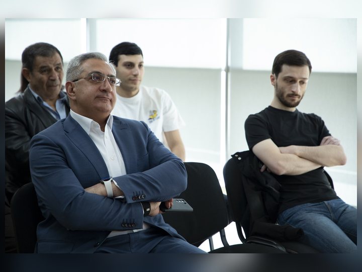 Prof. Georgi Chaltikyan listening during the Digital Health Workshop in Armenia