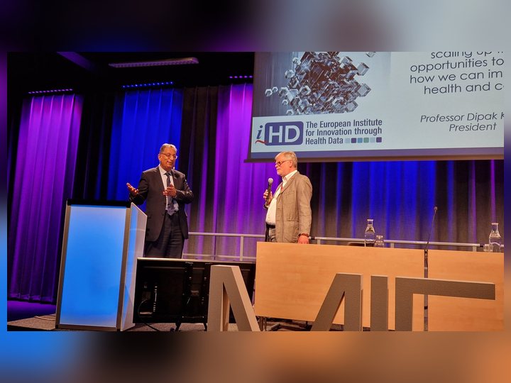 Selected photograph from MIE and Vitalis 2023, showing a professional presentation or discussion