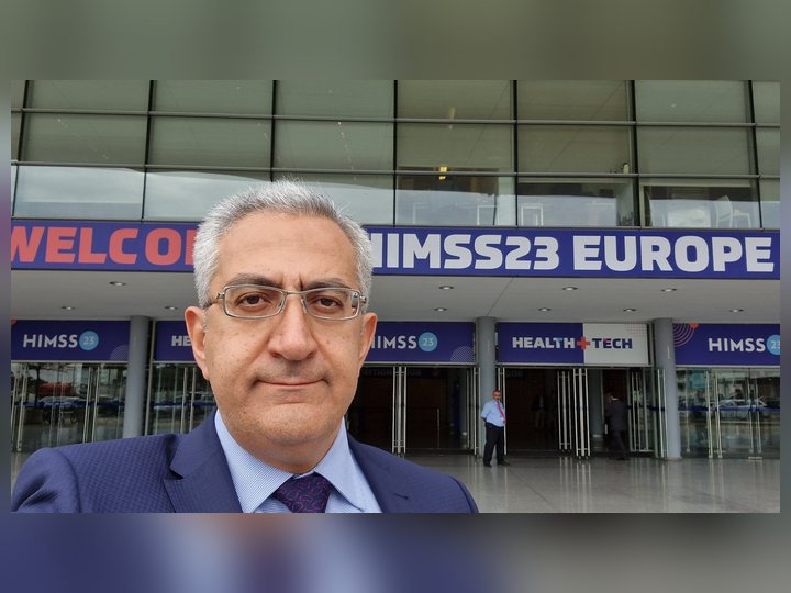 Prof. Georgi Chaltikyan during arrival at HIMSS Europe 2023