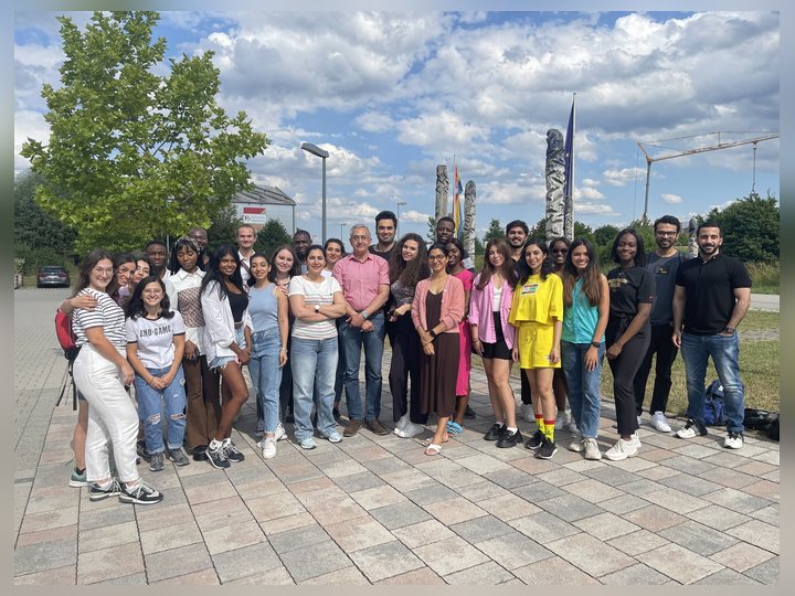 Prof. Georgi Chaltikyan during group portrait at End-of-Semester Gathering