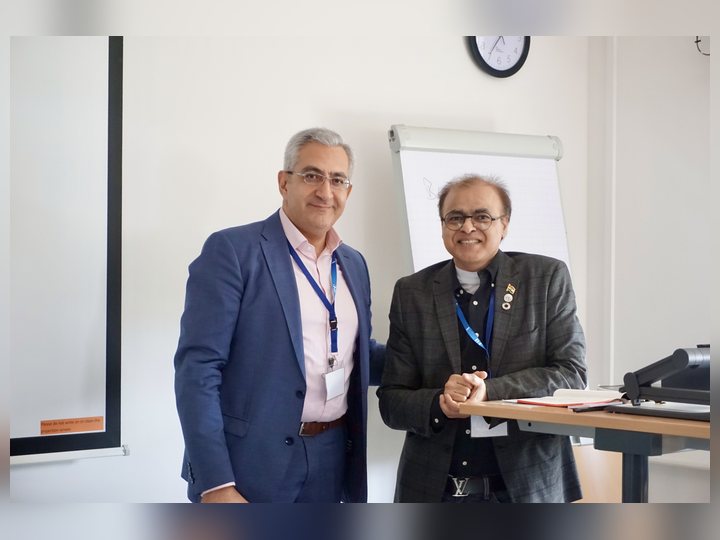 Prof. Georgi Chaltikyan is welcoming an international scientific contributor