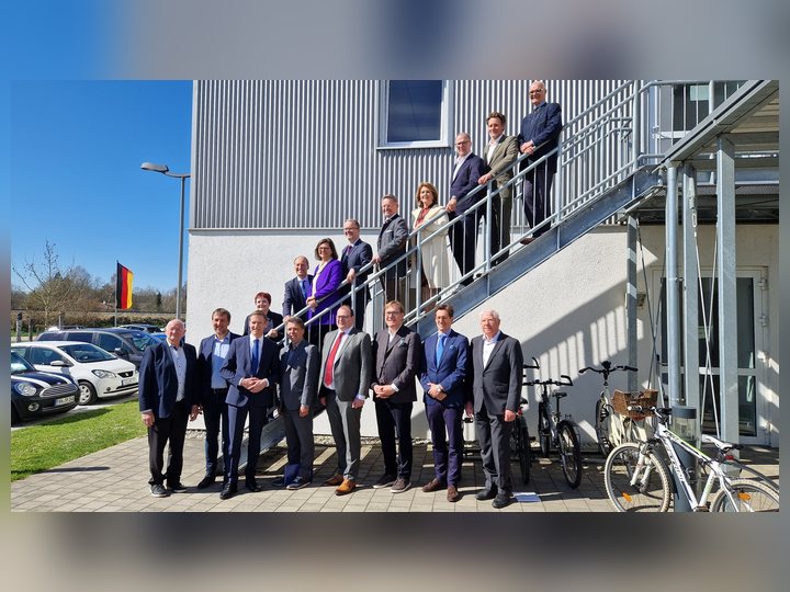 Delegation of the Bavarian State Parliament visiting DIT-ECRI with Prof. Georgi Chaltikyan