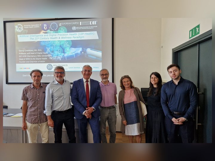 Prof. Georgi Chaltikyan with academic colleagues at Politecnico di Milano