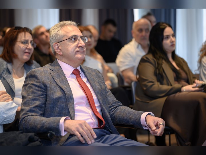 Prof. Georgi Chaltikyan following the programme from the audience