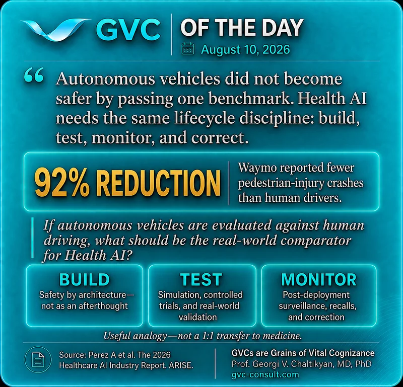GVC of the Day, August 10, 2026: Health AI needs its own safe enough framework