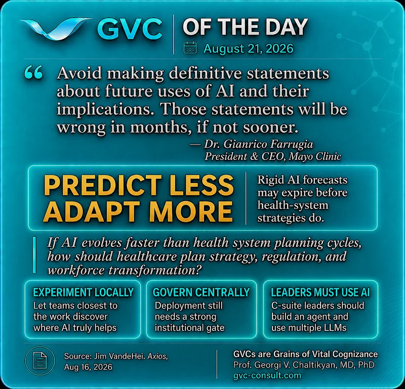GVC of the Day, August 21, 2026: Predict less. Adapt more.