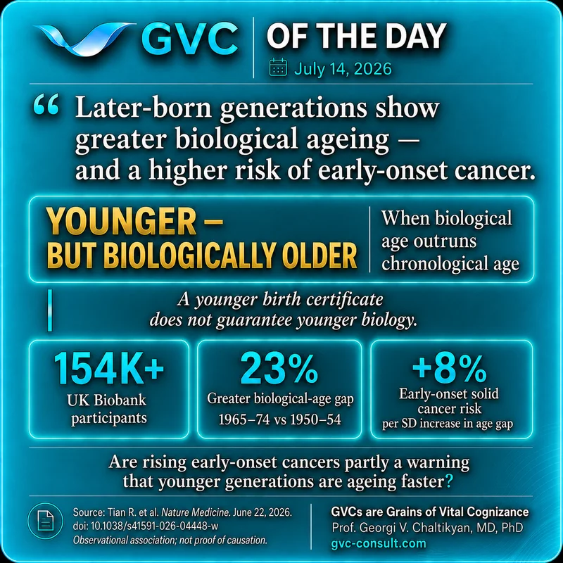 GVC of the Day, July 14, 2026: Younger—But Biologically Older