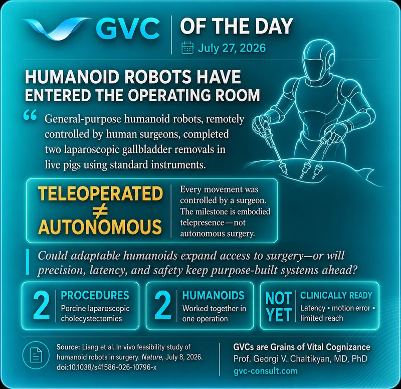 GVC of the Day, July 27, 2026: Humanoid Robots Have Entered the Operating Room